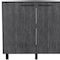 Homeroots 35" X 39" Dark Gray And Silver Stainless Steel and Wood Utility Cabinet With Sink 546612 - alternate 8