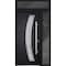 Vdomdoors Steel Door Deux 6500 Black Sidelight and Transom Window Stainless Inserts Single Modern Painted-W36 DEUX6500EXD-BLK-W36+12 x H80+16-Left-hand Inswing - alternate 4