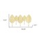 Homeroots 18in Golden Aluminum Leaf Five Hook Wall Mount Coat Rack 571649 - alternate 6