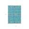 Homeroots 5' X 8' Teal Blue Ivory And Gold Geometric Washable Indoor Outdoor Area Rug 612221 - alternate 7
