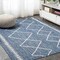 Jonathan Y Derya Tribal Diamond Trellis Blue/Ivory 4 ft. x 6 ft. Indoor/Outdoor Area Rug SMB129C-4 - alternate 7