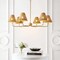 Jonathan Y Pauline 38" 6-Light Coastal Contemporary Adjustable Swooping Arm Candle-Style Metal w/Rattan Shades JYL9557B - alternate 6