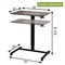 Homeroots Adjustable Brown and Black Wood and Stainless Steel Rolling Standing Desk 535349 - alternate 3