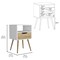 Homeroots 25" White Wood One Drawer Nightstand 543657 - alternate 6