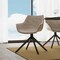 Leisuremod Markley Modern Leather Dining Swival Arm Chair in Taupe ESCBL-26-TP - alternate 7