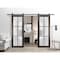 Sartodoors Sturdy Double Barn Door with Frosted Glass Planum 2122 48x80 (2* 24x80) Solid Core Modern Interior PLANUM2122DB-CA-48 x 80 (2* 24x80) - alternate 4