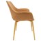 Leisuremod Markley Modern Leather Dining Arm Chair with Gold Metal Legs, Light Brown ECG26BR - alternate 4