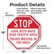Signmission Stop Look Both Ways High Traffic Ar, 10 inch X 10 inch, Aluminum Metal Signs, 2PK OC-A-2PACK-10-212 - alternate 6