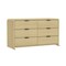 Manhattan Comfort Grace 60in Double Dresser in Natural Oak and Black DR009-NO - alternate 6