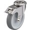 Blickle SS, Kingpin Swivel Caster, TPR, 5", Brake LEXR-TPA 127G-FI - alternate 1