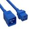 Sanoxy 10ft 12 AWG 20A 250V Heavy Duty Power Cord IEC320 C20 to IEC320 C19, Blue SNX-CBL-LDR-PW132-2210 - alternate 1
