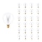 Bulbrite 15w G16.5 String Bulb Replacement Dimmable (E12) Candelabra Screw Base Incandescent Bulb, 2700K, 25PK 861613 - alternate 1