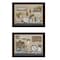 Homeroots Set Of Two Farmhouse Kitchen 3 Black Framed Print Kitchen Wall Art, 2PK 407151 - alternate 1