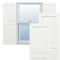 Ekena Millwork True Fit PVC Two Equal Raised Panel Shutters, Unfinished, 18W x 80H, PR TFP101RPF18X080UN - alternate 1
