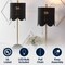 Jonathan Y Celerie 27.5" Coastal Bohemian Rattan/Iron Scalloped Buffet LED Table Lamp w/Pull Chain, Black/B, 2PK JYL1138C-SET2 - alternate 7