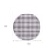 Homeroots 8' Lavender And Ivory Round Plaid Washable Indoor Outdoor Area Rug 595495 - alternate 7