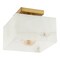 Jonathan Y Alessia 8" 1-Light Modern Contemporary Alabaster/Iron Square LED Semi Flush Mount, White Marbling/Bra JYL1203A - alternate 10