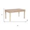 Homeroots 60" White Solid Wood Dining Table 521835 - alternate 6
