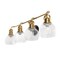 Jonathan Y Shirley 34" 4-light Farmhouse Industrial Metal LED Vanity Light w/Seeded Glass Globe Shades, Brass Go JYL7406B - alternate 7