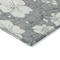 Homeroots 3' X 5' Gray And Ivory Floral Washable Indoor Outdoor Area Rug 599886 - alternate 5