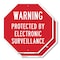 Signmission Warning Protected by Electronic Sur, 10 inch X 10 inch, Aluminum Metal Signs, 2PK OC-A-2PACK-10-332 - alternate 1
