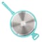 Martha Stewart Everyday Rexford 5 Quart Ceramic Nonstick Aluminum Saute Pan with Lid in Teal 141020.02 - alternate 5