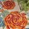Homeroots 8' Ivory Orange Green And Blue Round Floral Indoor Outdoor Area Rug 548069 - alternate 5