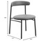 Leisuremod Lume Modern Dining Side Chair in Polyester with Black Steel Frame in Charcoal, 2PK LC20CH2 - alternate 5