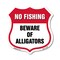Signmission No Fishing Shield Sign Beware Of Alligat, 12 Inch X 12 Inch, Aluminum Metal Sign SHI-A-12-394 - alternate 1