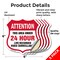 Signmission 24 Hour Surveillance Shield Sign Attenti, 6 inch X 6 inch, Vinyl Decal, 5PK SHI-D-5PACK-6-349 - alternate 5