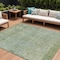 Homeroots 8' X 10' Green And Ivory Abstract Washable Indoor Outdoor Area Rug 631068 - alternate 1
