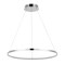 Jonathan Y Brice 23.75" Modern Contemporary Metal Round Integrated LED Pendant, Chrome JYL7203C - alternate 12
