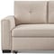 Homeroots 92" Beige Polyester Blend Convertible Futon Sleeper Sofa With Black Legs 544956 - alternate 3