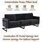 Leisuremod Lincoln 3-Seater Velvet or Leather Sofa with Stainless Steel Base LAB83BL - alternate 4