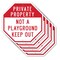 Signmission Private Property Not a Playground K, 10 inch X 10 inch, Aluminum Metal Signs, 5PK OC-A-5Pack-10-162 - alternate 1