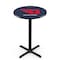 Holland Bar Stool Co 42" Blk Wrinkle University of Dayton Pub Table, 36" dia. Top L211B4236DytnUn - alternate 1