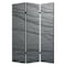 Homeroots 72" Gray Canvas Folding Three Panel Screen Room Divider 274661 - alternate 3