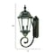 Homeroots Two Light Antique Black Carousel Lantern Wall Light 398395 - alternate 5