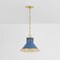 Hudson Valley Lighting Highclere 12.75 in. Pendant in Aged Brass/Soft French Blue by Mark D. Sikes MDS2404-AGB/FBL - alternate 3