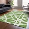 Homeroots 5' X 8' Green And Ivory Geometric Washable Indoor Outdoor Area Rug 600445 - alternate 6