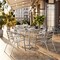 Flash Furniture Square Table Set, Aluminum, Plastic, Stainless Steel, Grey TLH-ALUM-32SQ-017BCHR4-GG - alternate 13