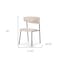 Homeroots Cream and Black Upholstered Fabric And Metal Open Back Dining Side Chair 605678 - alternate 4