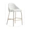 Manhattan Comfort Gracie Counter Stool  in White and Gold - Set of 2 2-CS019-GWH - alternate 5