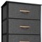 Homeroots 18" Gray And Black Steel And Fabric Six Drawer Dresser 484697 - alternate 4