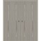 Sartodoors Sliding Closet Double Bi-fold Doors 72 x 96 inches, BASIC 3002 Oak Franko, Sturdy Tracks Moldings BASIC3002DBF-DUFR-72x96 (4* 18x96) - alternate 1