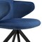 Homeroots Blue And Black Upholstered Velvet Dining Arm Chair 544250 - alternate 7