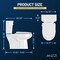 Anzzi Garden 12in 2pc 1.28 GPF Siphon Elongated Ceramic Toilet, White Electric Bidet Seat, ADA height Incl TL-AZ070-EB106V - alternate 7