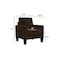 Homeroots 32" Dark Brown and Black Upholstered Arm Chair 526460 - alternate 4