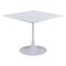 Homeroots 36" White Wood and Steel Pedestal Base Square Dining Table 571411 - alternate 5