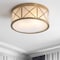 Jonathan Y Cadence 15" Drum Metal/Glass Flush Mount, Brass Gold JYL7454A - alternate 8